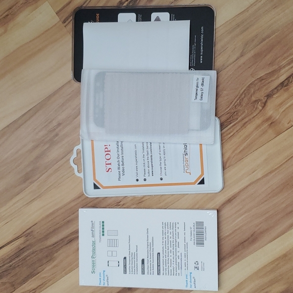 NEW Screen Protecor amFilm & SuperShieldz Galaxy S7 (black) Tempered Glass - Picture 3 of 11